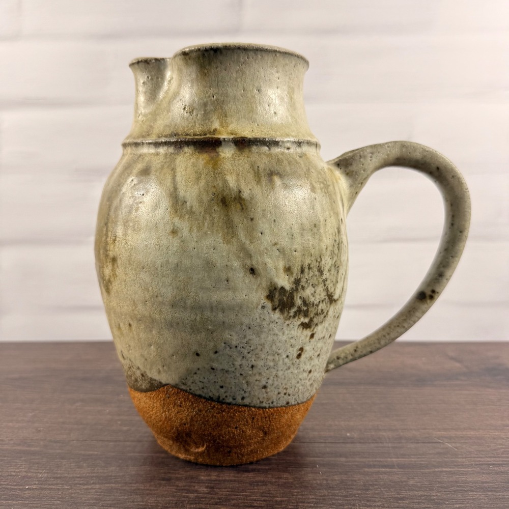Robert Weiss Handmade Stoneware Pitcher MCM Studio Pottery Glazed Ceramic